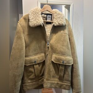 REISS  LEATHER JACKET ROSEBERRY